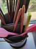 佳亿厨连 日式餐具原木五色木筷子家用实木家庭套装公筷 栗筷子一双 实拍图