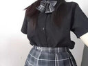 贵兰姿jk制服女套装半身裙子夏季学生百褶裙日系短裙三角函数JK正版原创 南枝柳绵（格裙+短袖衬衫+领结） XL 【115-125斤】 实拍图