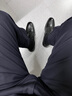 德赛（Desai）三接头手工休闲男鞋商务正装皮鞋男牛津增高英伦婚鞋 黑色 40  实拍图
