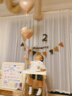 孩派（HihgParty）生日数字气球女孩男孩宝宝周岁百天儿童生日场景布置爱心气球 奶白数字2套餐 实拍图