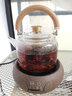 电陶炉煮茶器家用全自动小型迷你静音电热茶炉铁壶陶壶玻璃煮茶炉 叁坤 鼓型胡桃木色 实拍图