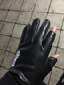 筠尚皮手套男秋冬季加绒保暖触屏防滑防风开车骑行半指漏二指学生户外 二指款 均码 实拍图