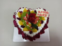 米苏先生新鲜生日蛋糕祝寿父母长辈水果男女孩同城配送当天到全国礼物儿童 玫瑰之恋(七夕款) 6英寸（约1-2人食用） 实拍图