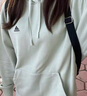 adidas休闲加厚毛圈连帽卫衣套头衫男女秋冬阿迪达斯官方轻运动   亚麻绿   M 实拍图