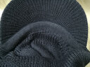 Siggi 帽子男秋冬天潮帅气羊毛毛线帽针织帽加厚保暖护耳帽冬帽 藏青色 约59-62CM 实拍图
