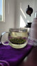 富光花茶杯 男女士茶水分离杯子 双层办公泡茶玻璃杯带把高硼硅水杯 实拍图