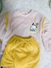 另约珊瑚绒睡衣女士秋冬季套装长袖加绒加厚保暖柔软舒适多巴胺家居服 88438 比耶小狗 杏黄 XL 实拍图