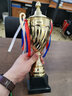 欧斯若 金属奖杯 公司活动奖杯 篮球比赛活动荣誉奖杯 中号约35*16cm（1个） 实拍图
