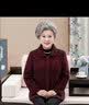 珂露辰中老年人毛呢外套女老太太奶奶冬装短款加绒加厚妈妈装老人衣服 红色【加绒】 5XL 【建议145-160斤】 实拍图