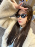 眼镜生活（LOHO）偏光复古猫眼墨镜女高级感开车专用窄框眼镜男防晒太阳镜吸睛护目 实拍图