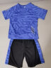 男童夏季套装4-9-14岁小男孩穿的休闲宽松速干短袖短裤两件套中大童户外运动篮球服 蓝色套装 110 实拍图