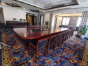 洛来宝大型会议桌多媒体洽谈培训桌椭圆形会议办公桌4.5米含16把扶手椅 晒单实拍图