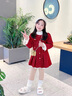 G.DUCKKIDS小黄鸭童装女童连衣裙秋冬季加厚保暖中大童小香风拜年服儿童裙子 小香风红色裙子 160 建议13~14岁【150-160cm】c 实拍图