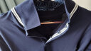 金利来男士珠地冰氧酷潮流时尚青年商务休闲POLO冰丝短袖T恤 藏蓝-95 M 实拍图