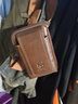 牛船长皮具 头层运动男士穿皮带手机腰包竖款横款装手机的老人皮带腰手机包 棕色10#适合5.5-6.44寸手机】 实拍图
