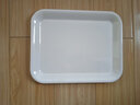 天城一品 长方形密胺塑料托盘 密胺盘塑料茶盘茶具配件茶盘茶托可定制logo 白色-中号 实拍图