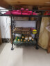 溢彩年华 厨房置物架落地储物架移动收纳小推车蔬菜架子多层零食架1056-BK 实拍图