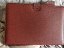 法拉蒙 a5硬壳皮面笔记本本子带笔插位学生考研日记本商务办公会议记录记事本可定制 棕色【搭扣款】 实拍图