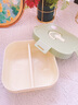 沃德百惠（WORTHBUY）水果盒便携外出带春游小学生专用儿童食品级密封零食保鲜便当饭盒 米绿2分格900ml 晒单实拍图
