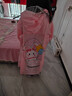 雨闪闪 儿童雨衣 男女童小学生宝宝幼儿园上学全身防水带书包位卡通雨披 粉色3XL码【身高130-140cm】 实拍图