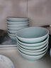 龙泉青瓷家用米饭碗高脚斗笠碗稀饭碗陶瓷酒店餐饮耐高温加热喇叭碗汤碗 弟窑粉青【5寸】 实拍图