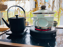 陶臣（TAOCHEN） 玻璃消毒锅茶道电磁炉煮茶杯洗茶电陶炉加热煮杯子茶洗带盖茶具 02款1.5L消毒锅+黑色电陶炉 实拍图