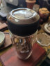 雷德夫（LEIDFOR）G21 双层玻璃杯男士隔热水杯茶水分离杯子保温茶杯曜石黑色 370ml 晒单实拍图