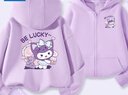 真维斯童装女童外套春秋款中大童连帽卫衣开衫加绒2025新款儿童休闲秋装衣服 【常规款】浅紫/J紫幸运兔 120 实拍图