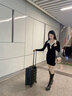 JOLLYING行李箱飞机登机拉杆箱小型短途旅行箱男女学生大容量皮箱密码箱 曜岩黑 20英寸 -登机箱【短途出行/出差】 实拍图