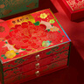 华美中秋月饼礼盒双黄纯白莲蓉祝福美满1100g(精装三层礼盒)团购福利 实拍图
