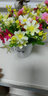 伊芙美小雏菊仿真花假花盆栽花艺摆件客厅家居餐桌办公室桌面装饰品摆设 28头粉白色雏菊+陶瓷love瓶 实拍图