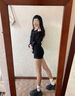 FILA 斐乐官方LAVA女鞋夏季帆布鞋休闲鞋板鞋小白鞋运动鞋黑色鞋子 黑色-BK 36 实拍图