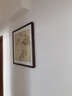 颜堂餐厅装饰画国画客厅水墨挂画中式玄关花鸟壁画卧室床头装饰画柿子 鸟语花香-实木画框+有机玻璃 红木色圆角-65*65厘米 实拍图