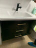 帝都(didu) 实木浴室柜浴室柜组合套装洗手盆陶瓷一体卫生间洗脸盆柜侧柜吊柜洗漱台洗手台 80cm雅致黑普通镜柜 实拍图