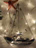 施恩德 地中海风格创意家居装饰摆设 木质帆船模型小摆件手工艺木船小船 大号海鸟贝壳船 晒单实拍图