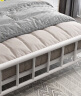 L&S 床铁艺床欧式铁架床时尚双人床简约卧室出租房宿舍龙骨床架 YC09 白色1.2*2m（质量升级） 实拍图