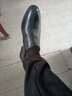 老爷车皮鞋男牛皮男士皮鞋秋冬加绒软底商务正装高档皮鞋增高休闲爸爸鞋 FLL3256黑色【平跟单鞋款】 38 (240mm) 标准码 实拍图