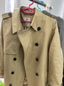 暇步士（Hush Puppies）女装春秋经典简约中长款收腰风衣外套 130卡其 XL 实拍图