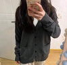绘诗慧jk针织外套春秋款女装新款2026年秋装外搭开衫JK针织衫薄 日系学院风针织开衫【深灰色】 M 【建议90-105斤内】 实拍图