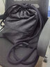 布简单时尚简约束口袋抽绳双肩包男女通用户外旅行背包折叠运动健身包 黑色（大号） 实拍图
