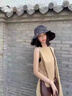 曼琪魅雅黑胶防晒帽遮阳帽子女夏遮脸太阳帽UV渔夫帽七夕情人节礼物 黑色 均码 实拍图