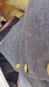 独束大码女装学院风撞色假两件针织衫女春装新款经典圆领学院风 城堡灰 M (尺码：1) 实拍图