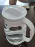 天喜（TIANXI）冷水壶大容量玻璃杯可过滤冷水壶耐热茶具啤酒花茶家用凉水杯 【升级加厚】白色2000ml 实拍图