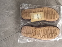 哲烨欧式夏季牛皮麂皮绒布艺凉拖鞋家用男女四季室内上线缝制软底防滑 酱红 35-36 (250mm) 实拍图