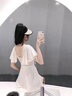 冶芷温泉泳衣女成人女士大码保守显瘦泡温泉裙式遮肉遮肚有钢托连体 带钢圈连体泳衣浅黄建议80-120斤 实拍图