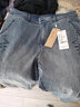 善己秋冬季新款刺绣牛仔裤女善己高腰宽松阔腿裤垂感拖地直筒长裤潮 牛仔蓝 3XL【现货发售】 实拍图