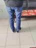 蓝骏启加绒加厚牛仔裤男士直筒宽松大码弹力高腰男裤秋冬季带绒保暖长裤 8010蓝\ 1条装 加绒 33 【2尺6】135-145斤 实拍图