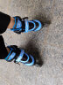 运动伙伴 溜冰鞋儿童闪光轮滑鞋男女滑冰旱冰鞋全套装可调节直排滑冰鞋  HB6802黑蓝色 晒单实拍图