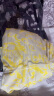 德玛纳度假风圆领印花七分袖连衣裙女中长款 黄色 XL  晒单实拍图