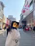 舒芳蝶2026冬季新款女装韩版宽松百搭立领羊羔毛绒两面穿字母棉衣棉服女 白色 S 实拍图